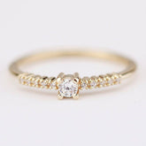 Anel com Diamante de 10pts Minimal - Volpi Joias